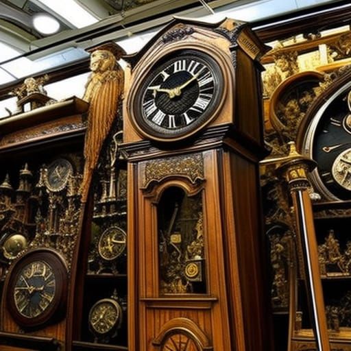 steampunk clock shop