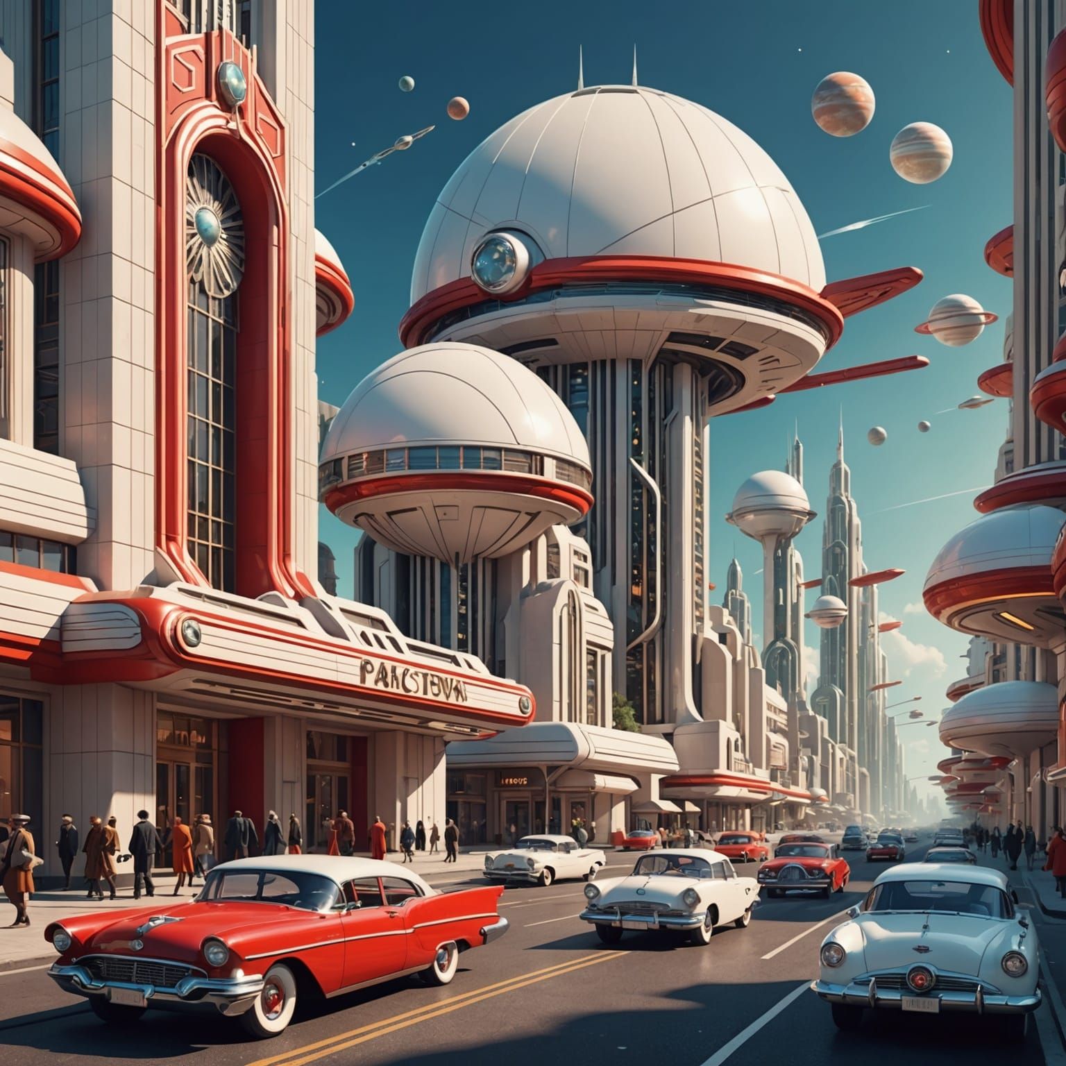Architecture - sci-fi alien retro futuristic cityscape  by @undefined
