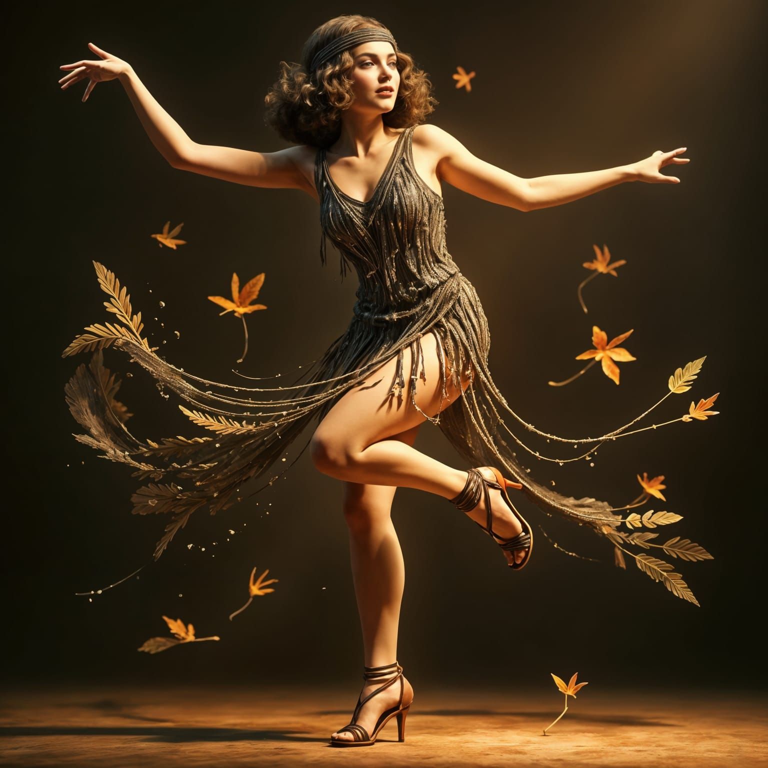 Dancing flapper girl  by @Stellar