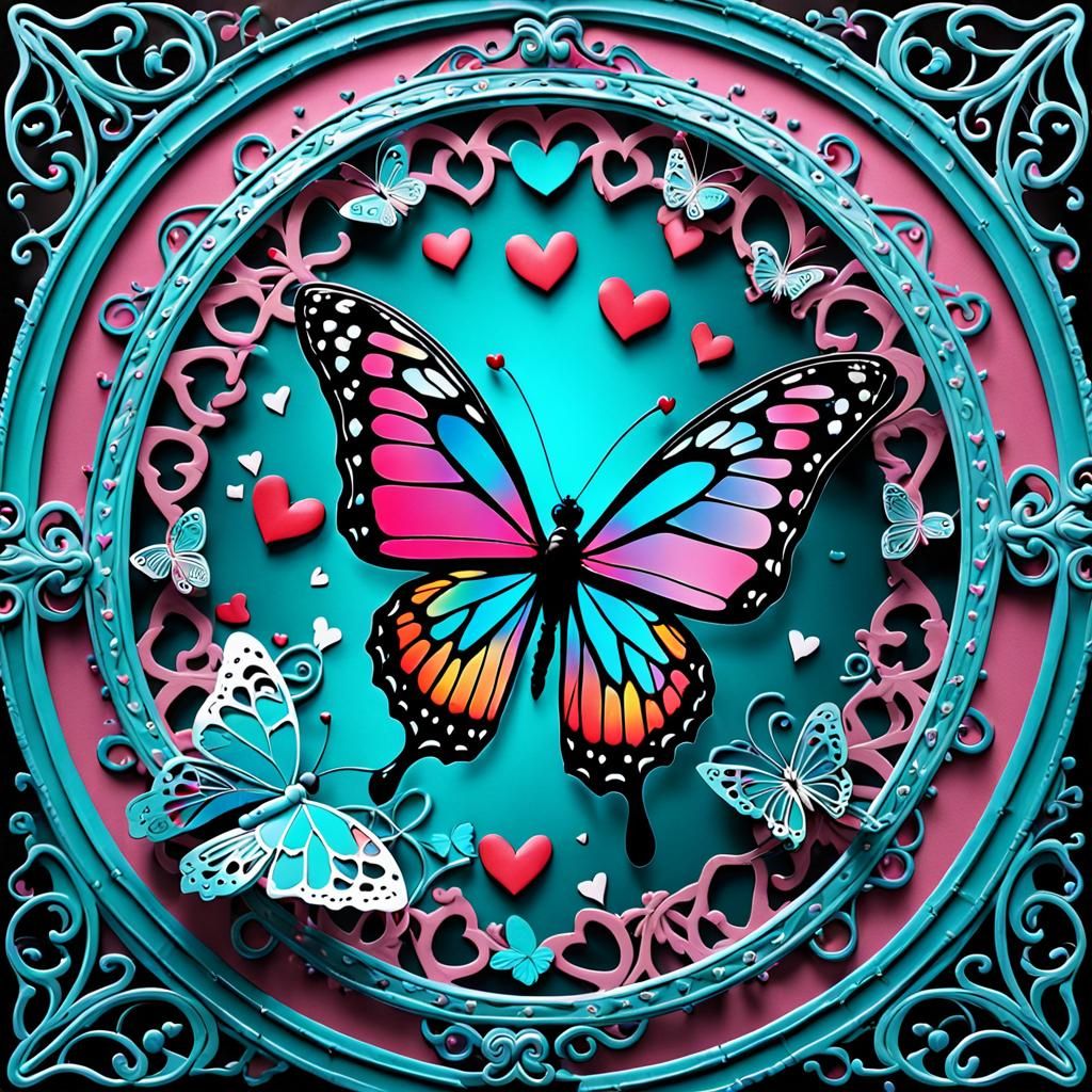 Butterfly carousel - AI Generated Artwork - NightCafe Creator