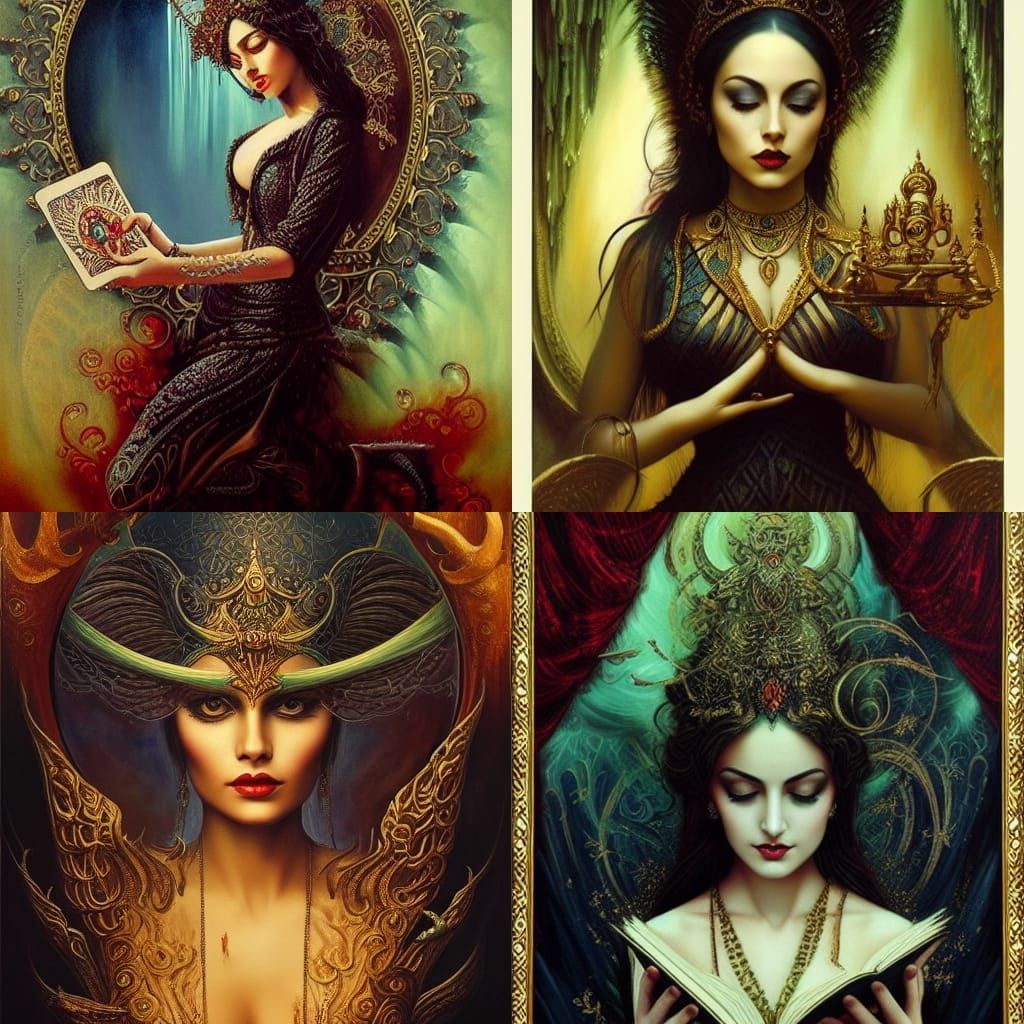 Dark fantasy, oil painting,