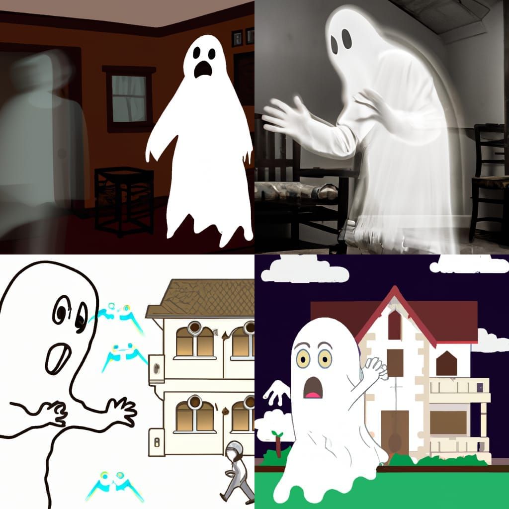 A ghost terrorized by a human living in his house