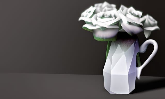 Radioactive ☢️ glowing Crystal rose bioluminescent neon ligh...