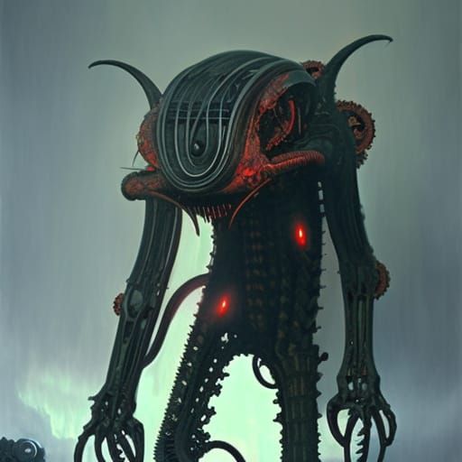 Mechanical Alien Ai Generated Artwork Nightcafe Creator