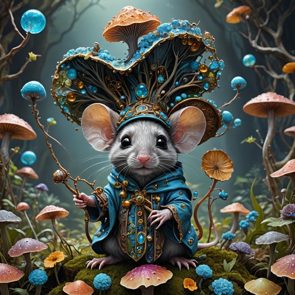 Wee little fungus mage  by @Dmitri