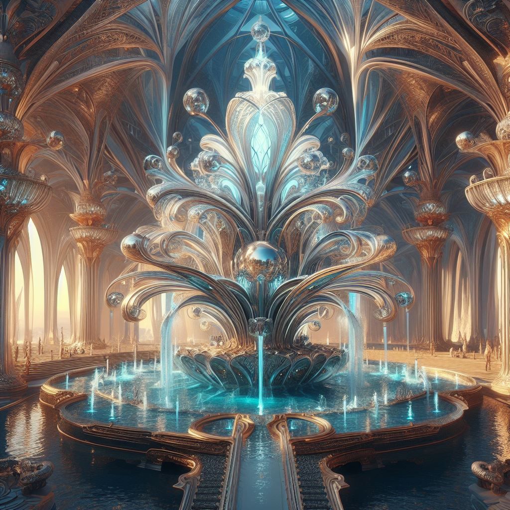 Futuristic fountain