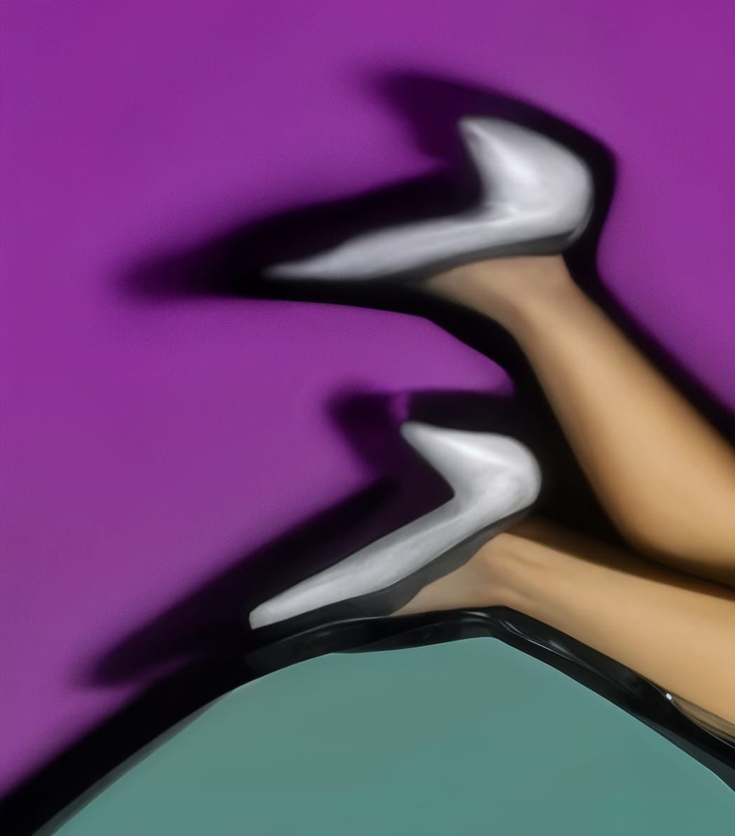 Secretary Kitty Katswell's White Heeled Shoes Soles