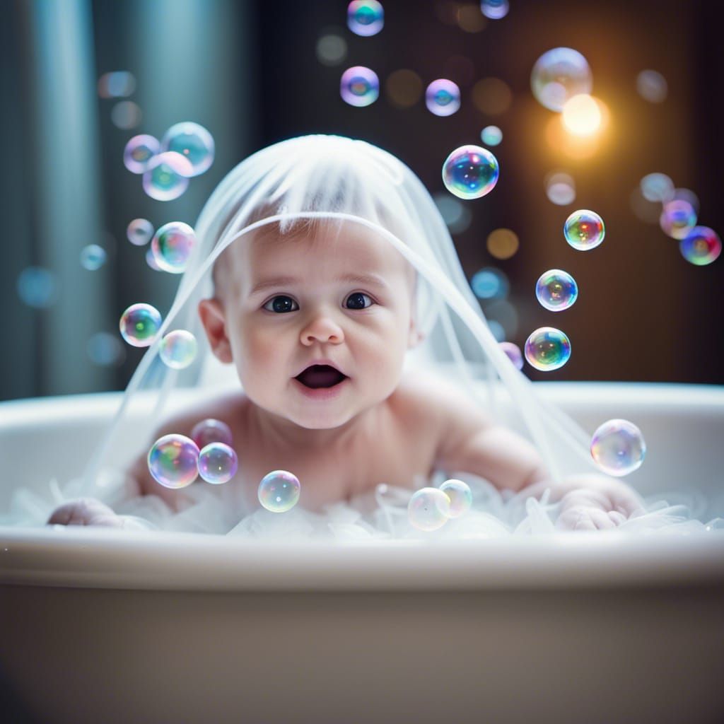 Baby Bubble Bath - AI Generated Artwork - NightCafe Creator