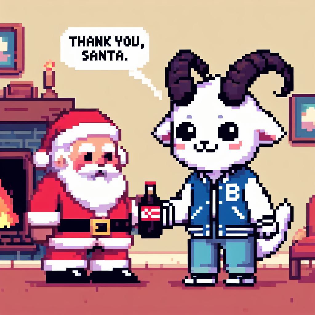 Little Jack Thanking Santa Claus for His Hard Work