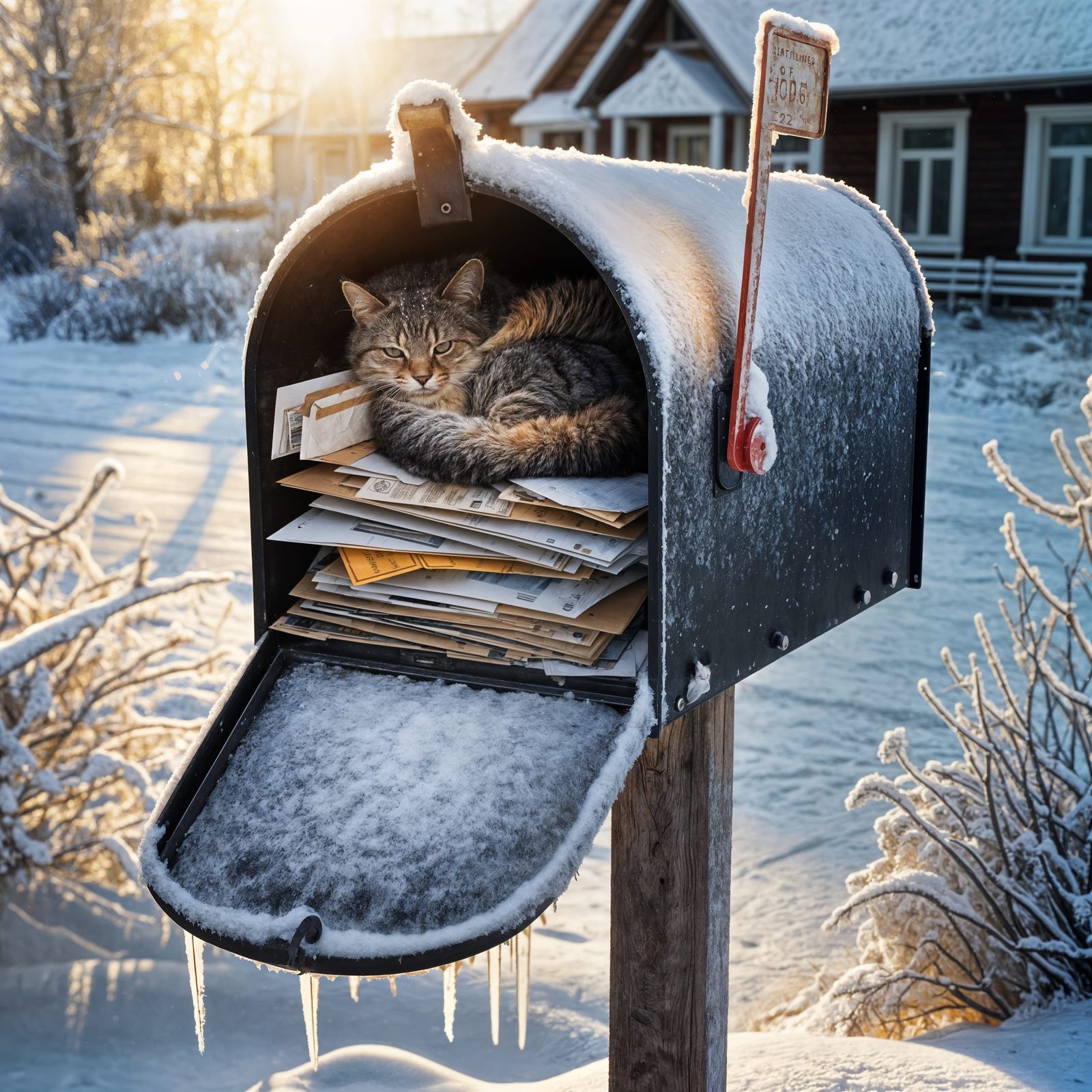 Cozy Winter Mailbox Sanctuary