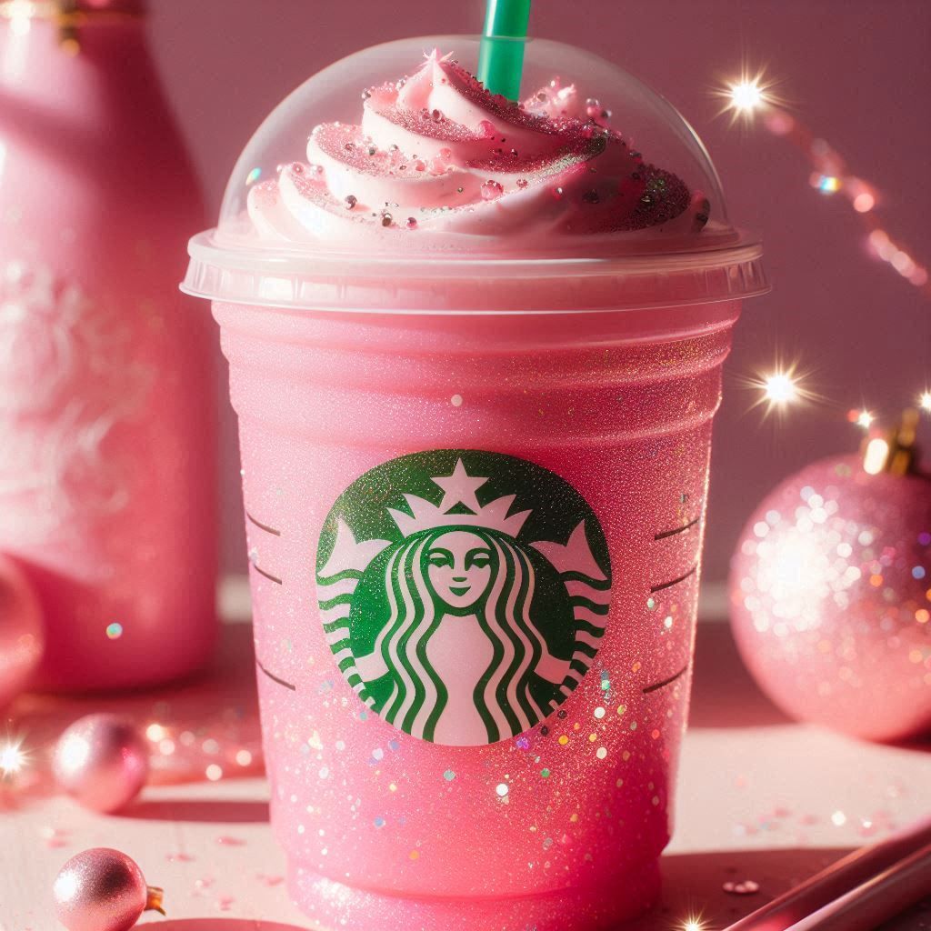 Starbucks pink sparkle drink🤩🍷
