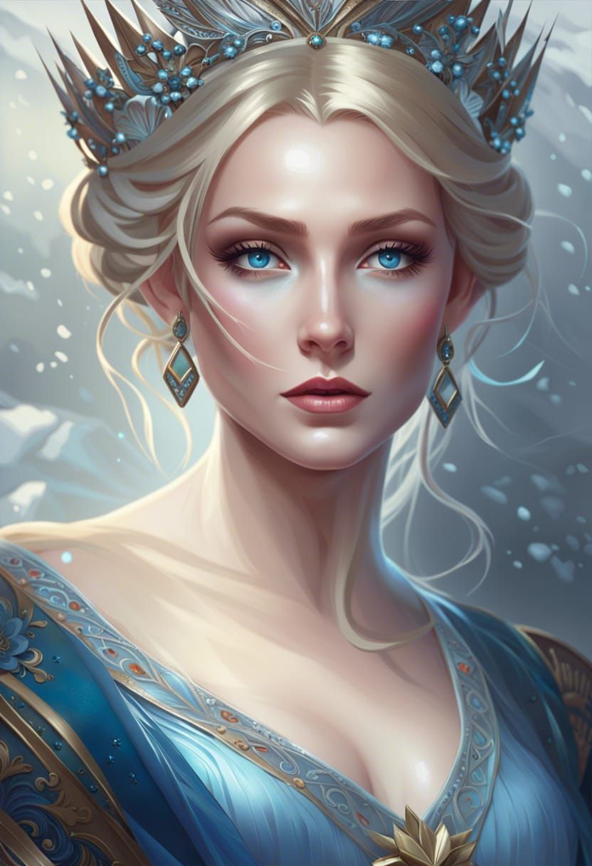 Snow royal maiden - AI Generated Artwork - NightCafe Creator