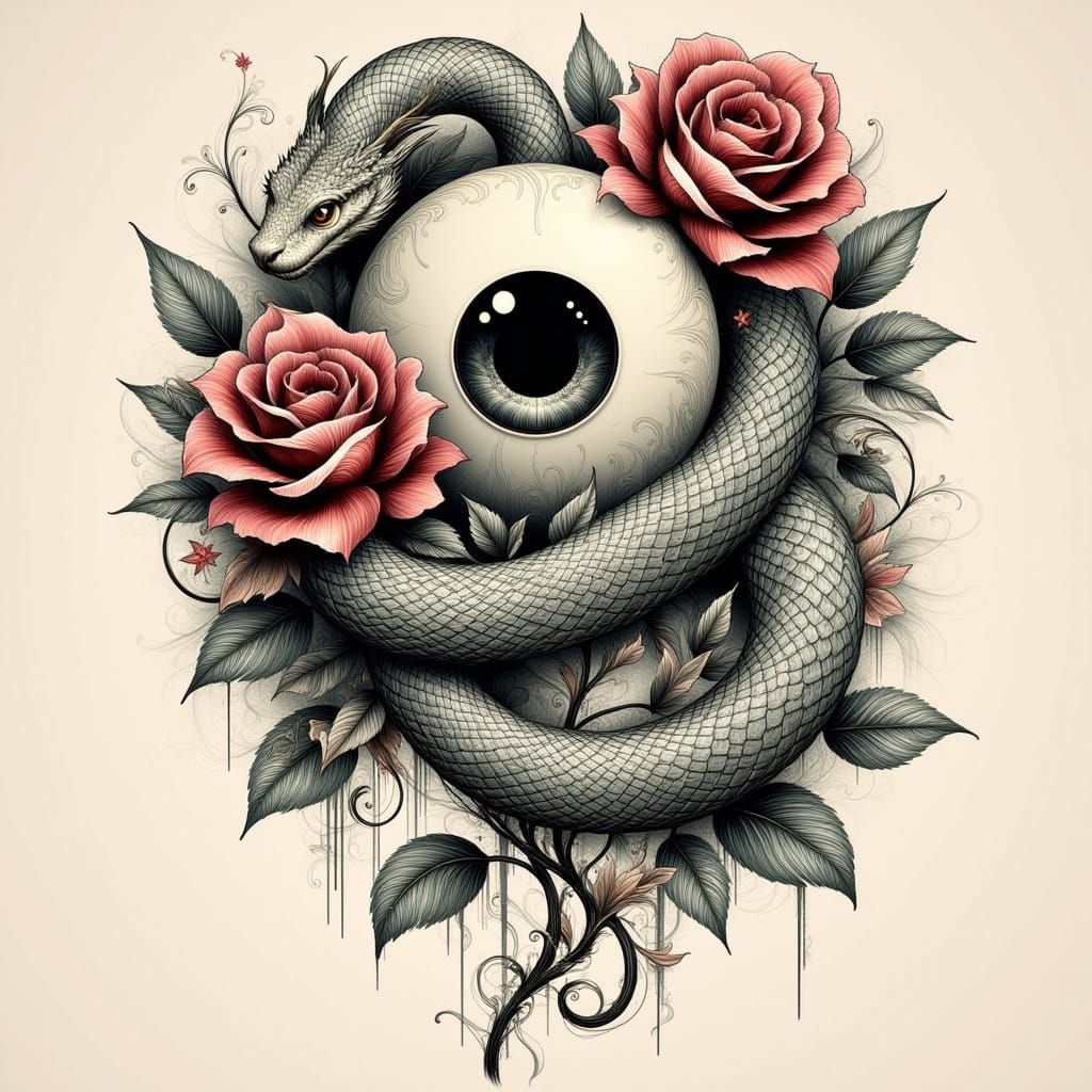 Tattoo Flash Sheet Challenge: First Design