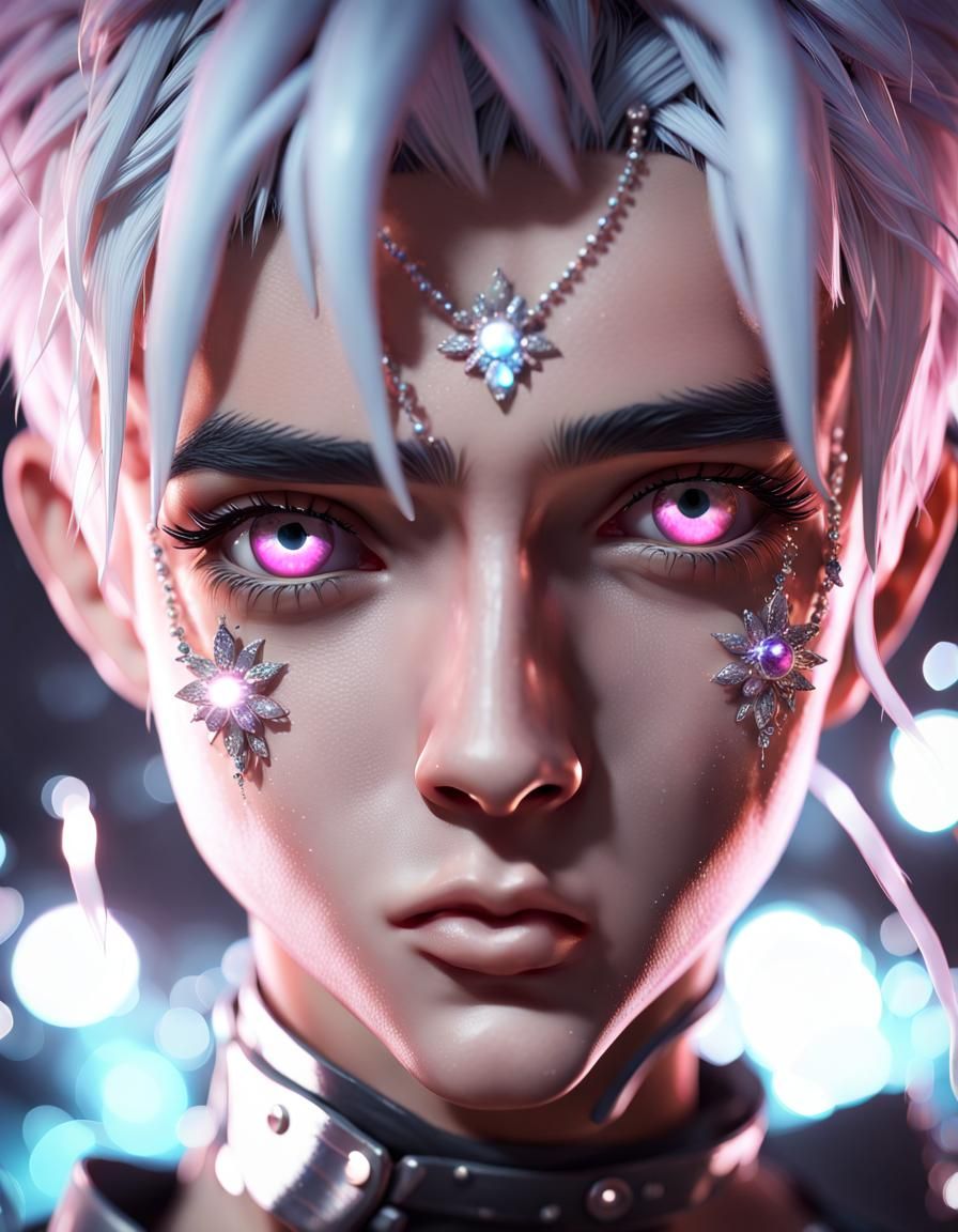 Pink glitter eyes AI Generated Artwork NightCafe Creator