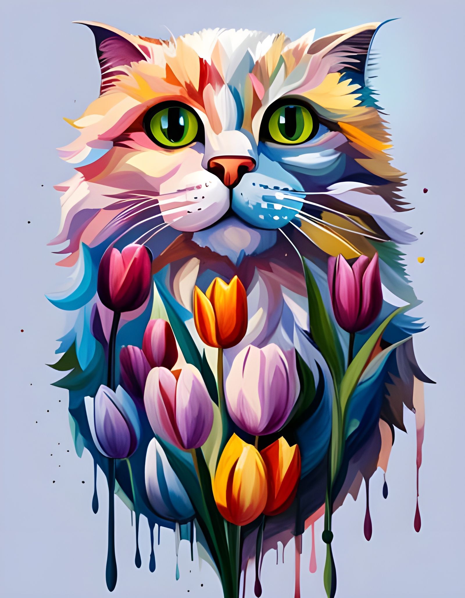 Tulip Cat AI Generated Artwork NightCafe Creator