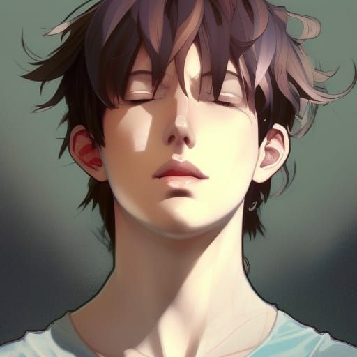 AI Art Generator: Anime profile picture with cool anime boy