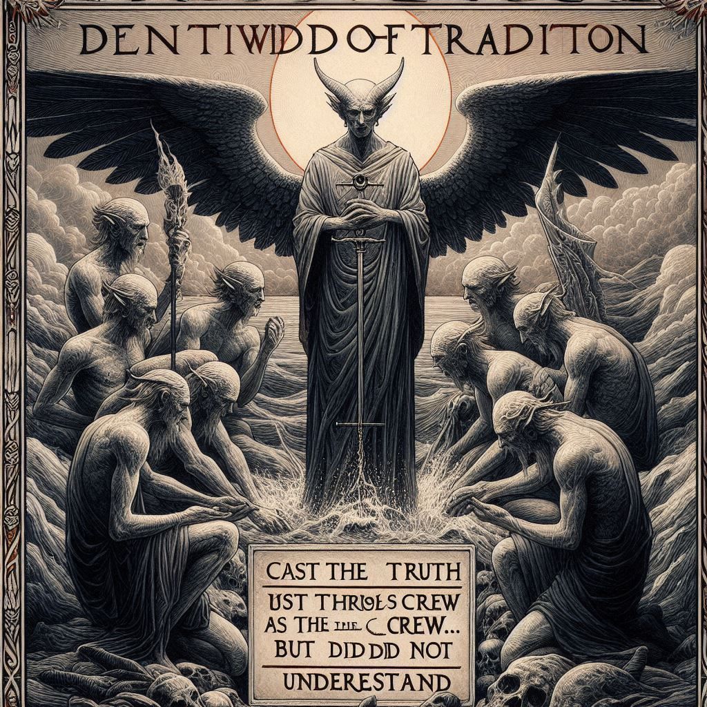 Deny the words of tradition: cast them forth thrice as the ....