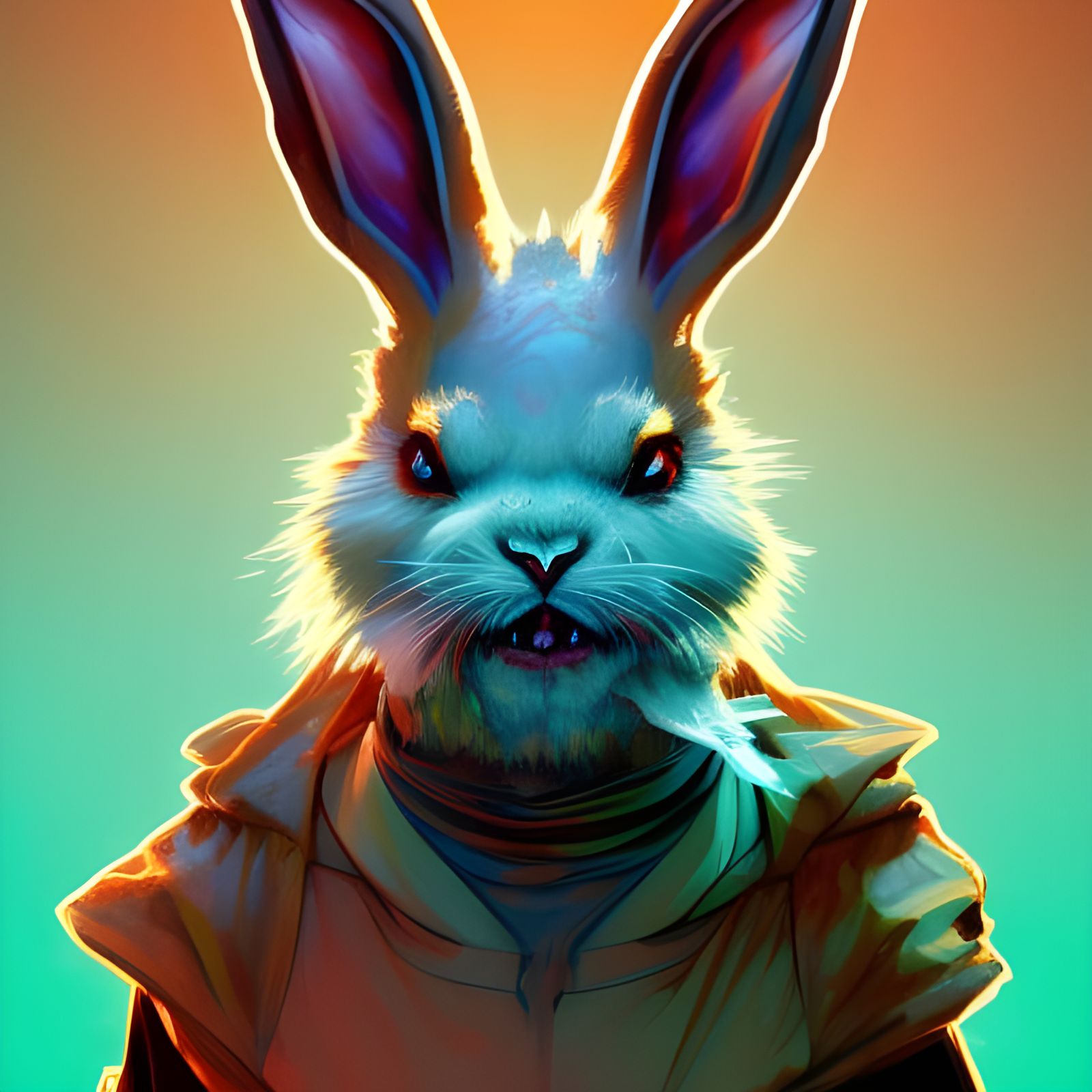 Zombie Rabbit - AI Generated Artwork - NightCafe Creator