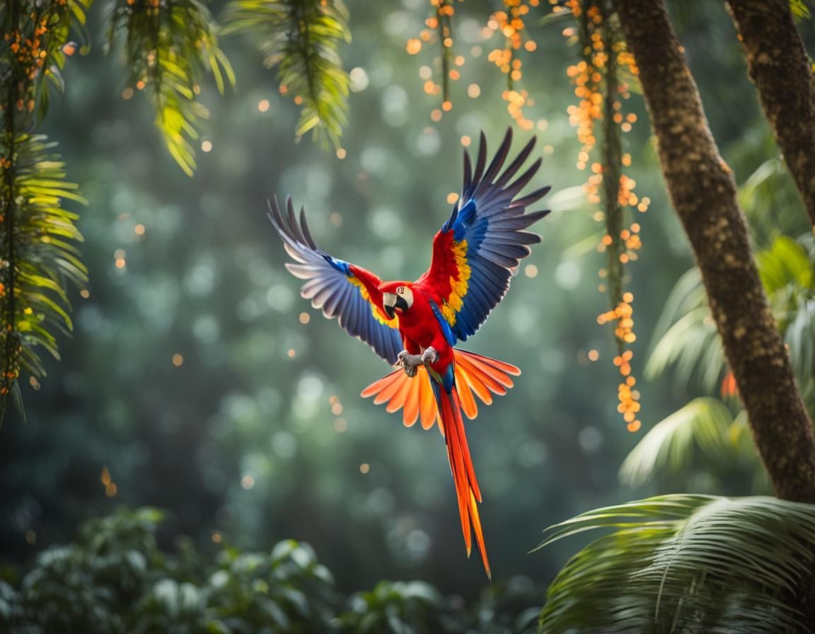 scarlet macaw  by @eva