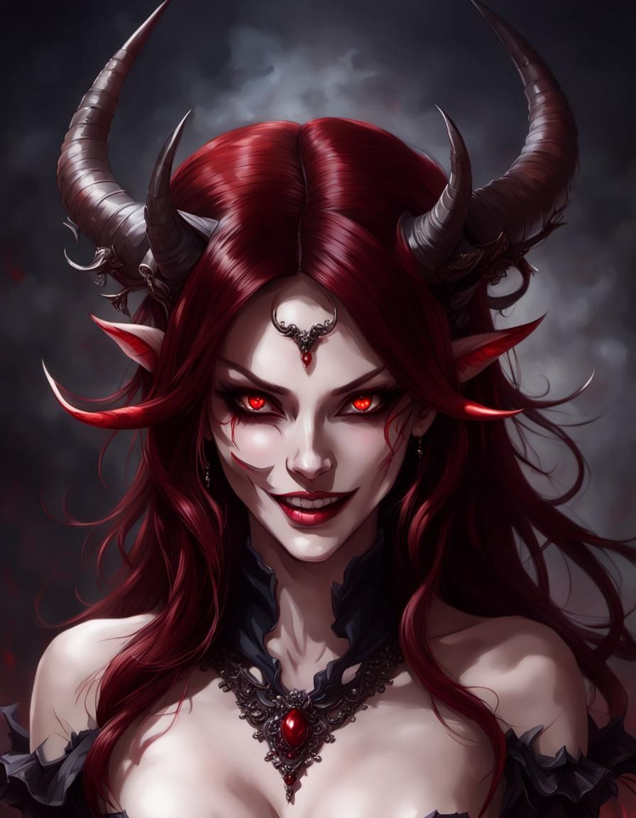 lady demon - AI Generated Artwork - NightCafe Creator