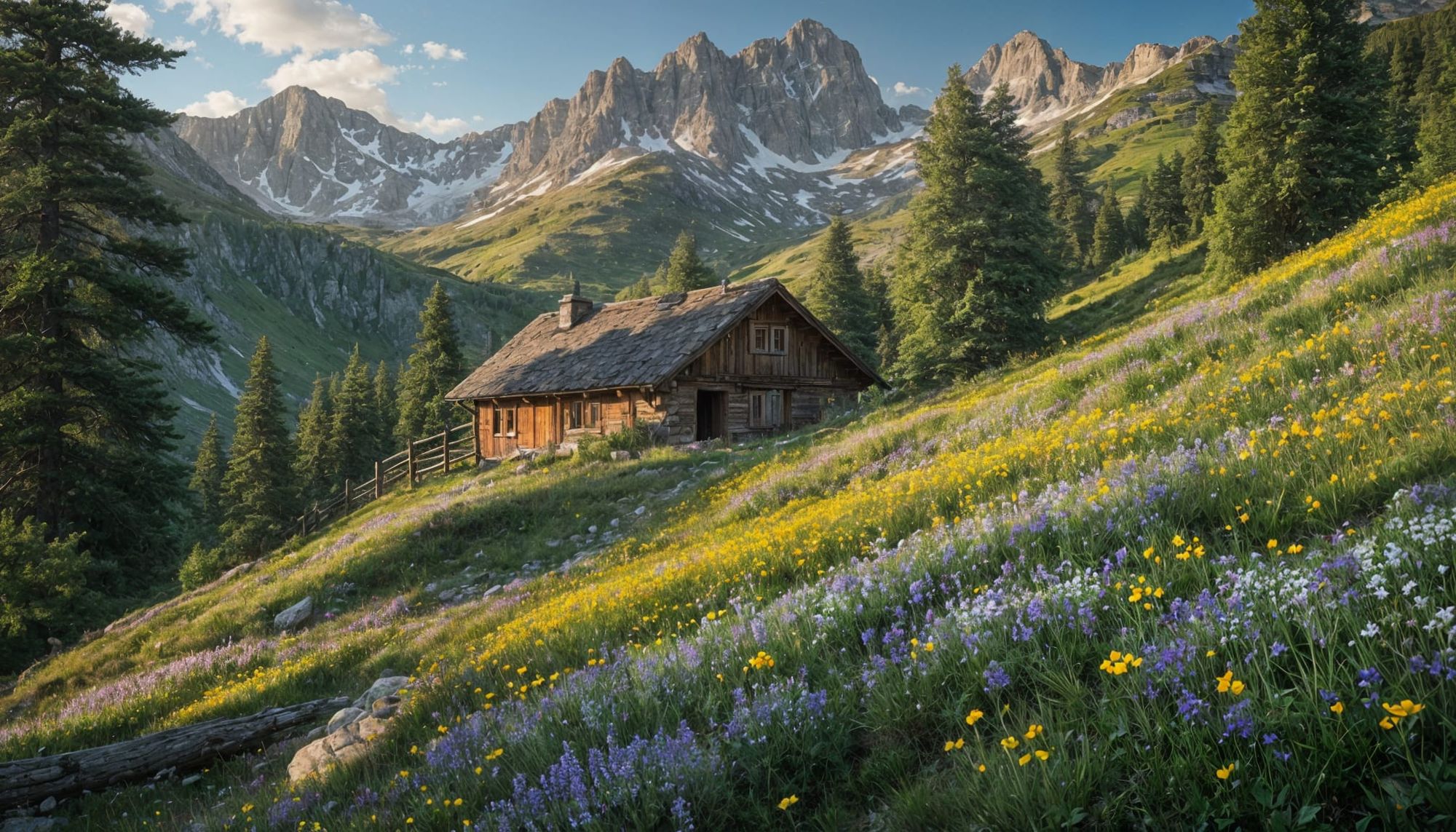 alpine spring landscape