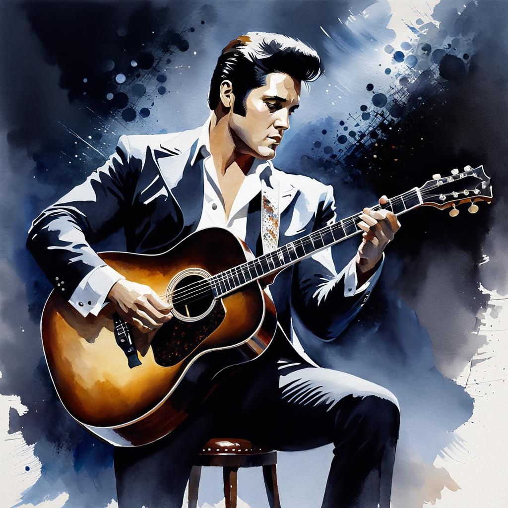 Elvis Presley - AI Generated Artwork - NightCafe Creator