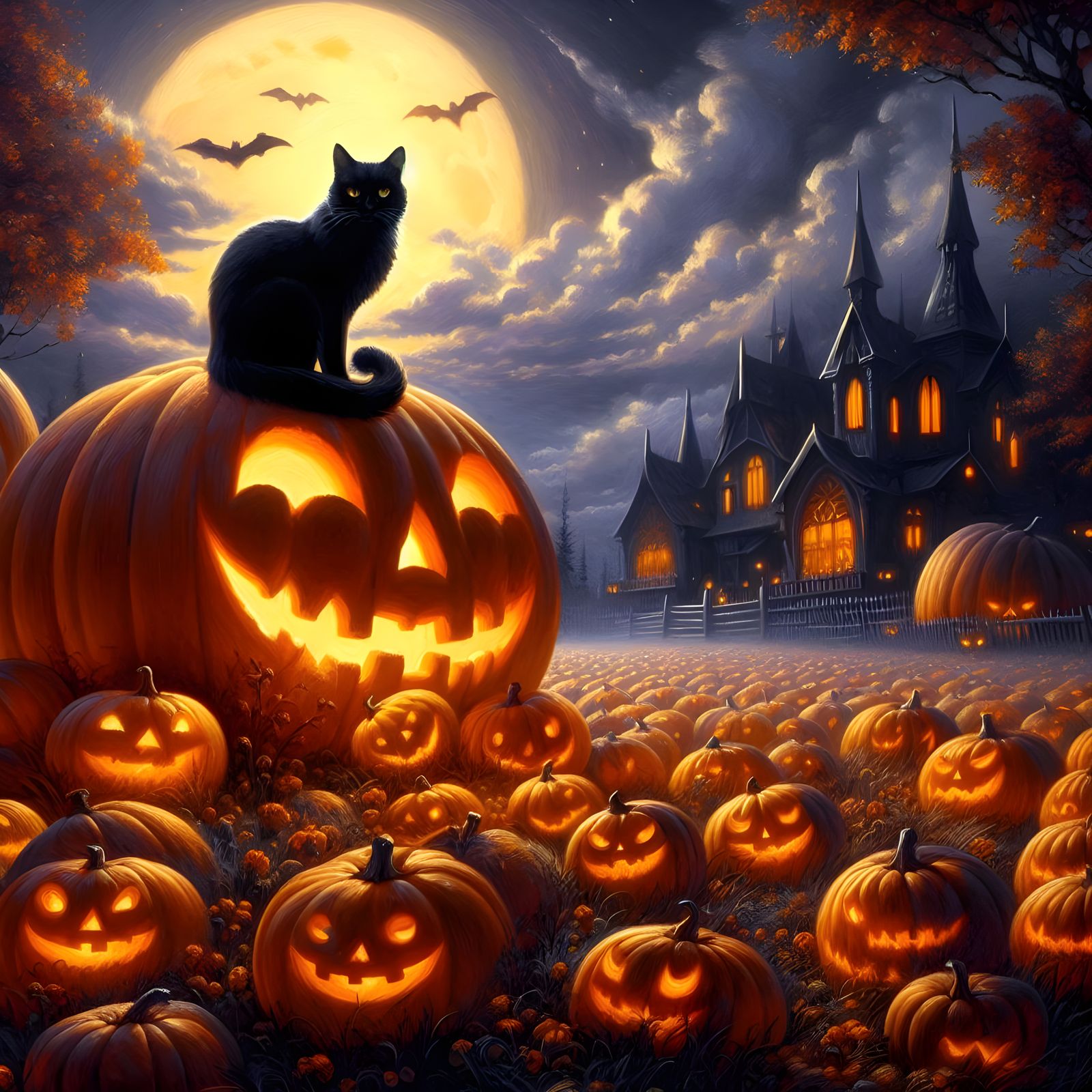 Cat In The Pumpkin Patch #3