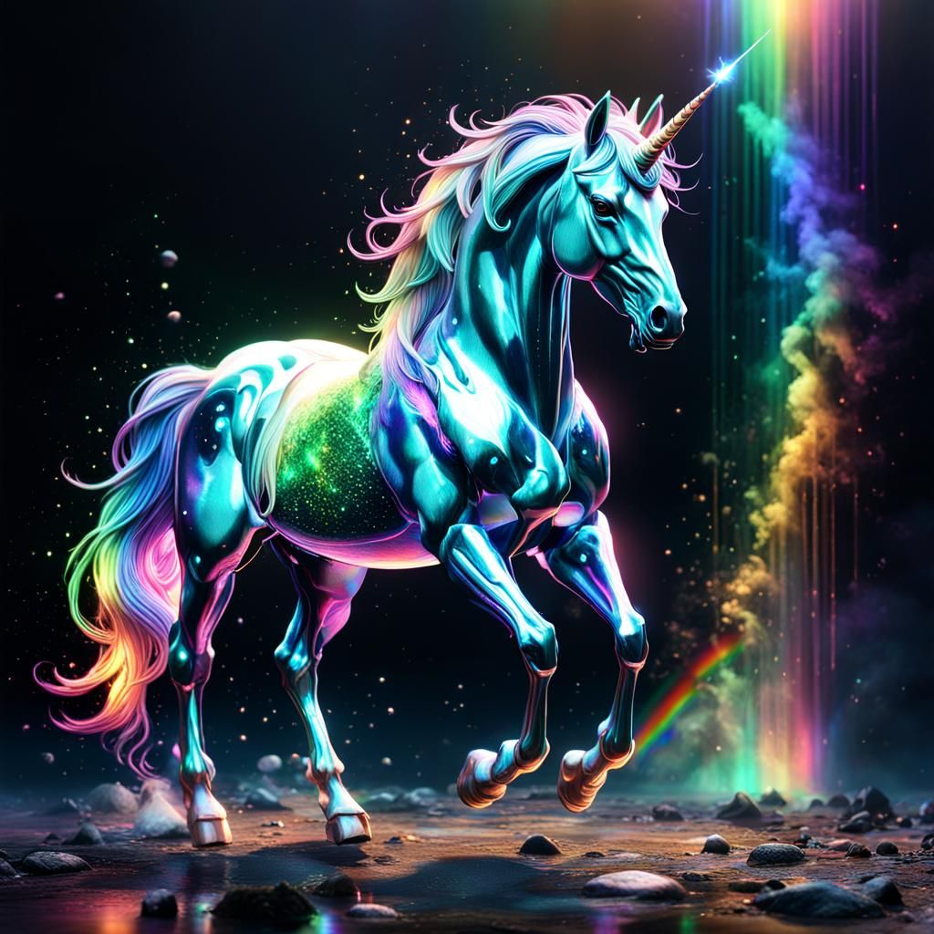 Iridescent unicorn  by @Nessie222