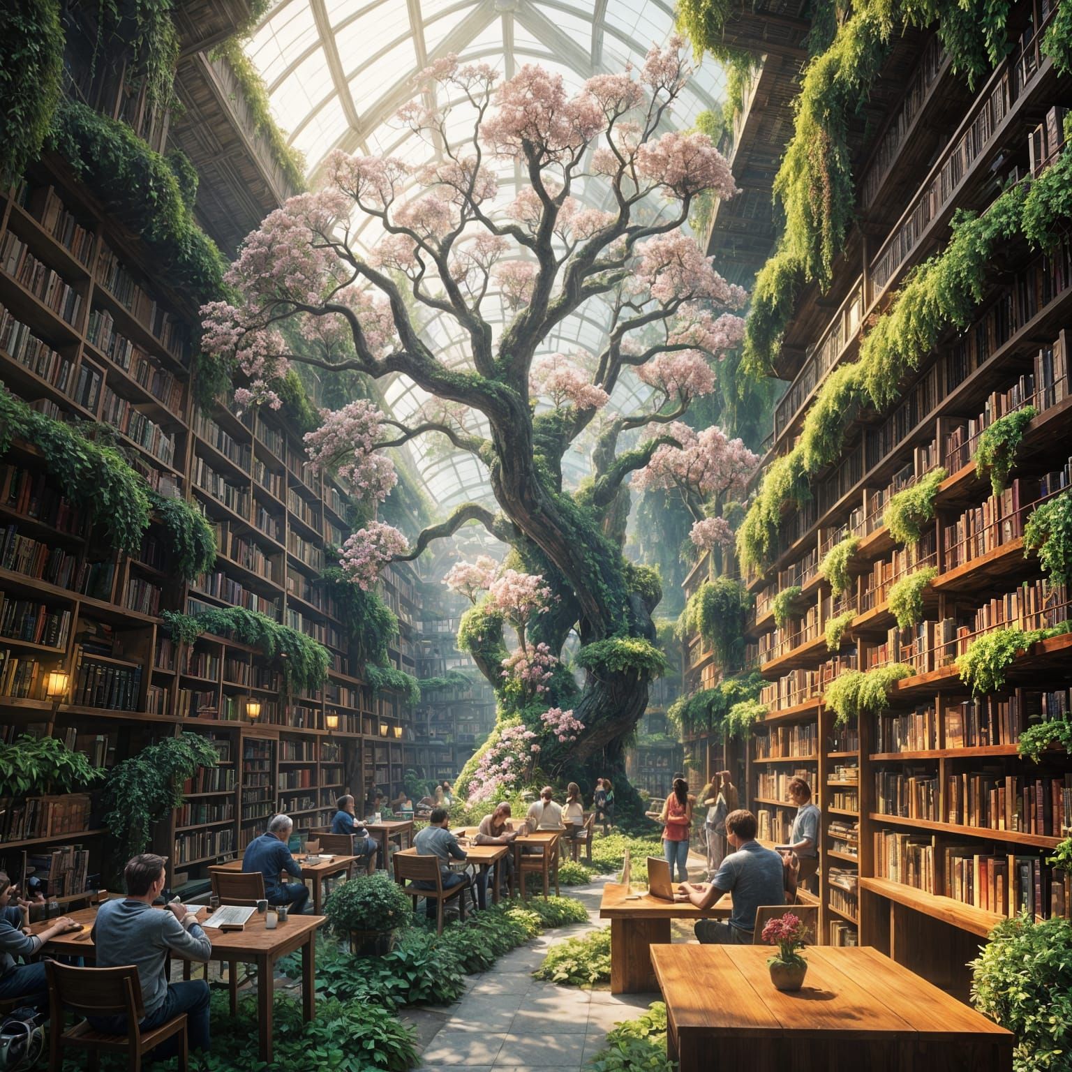 The Living Library  by @Nectarine Pie