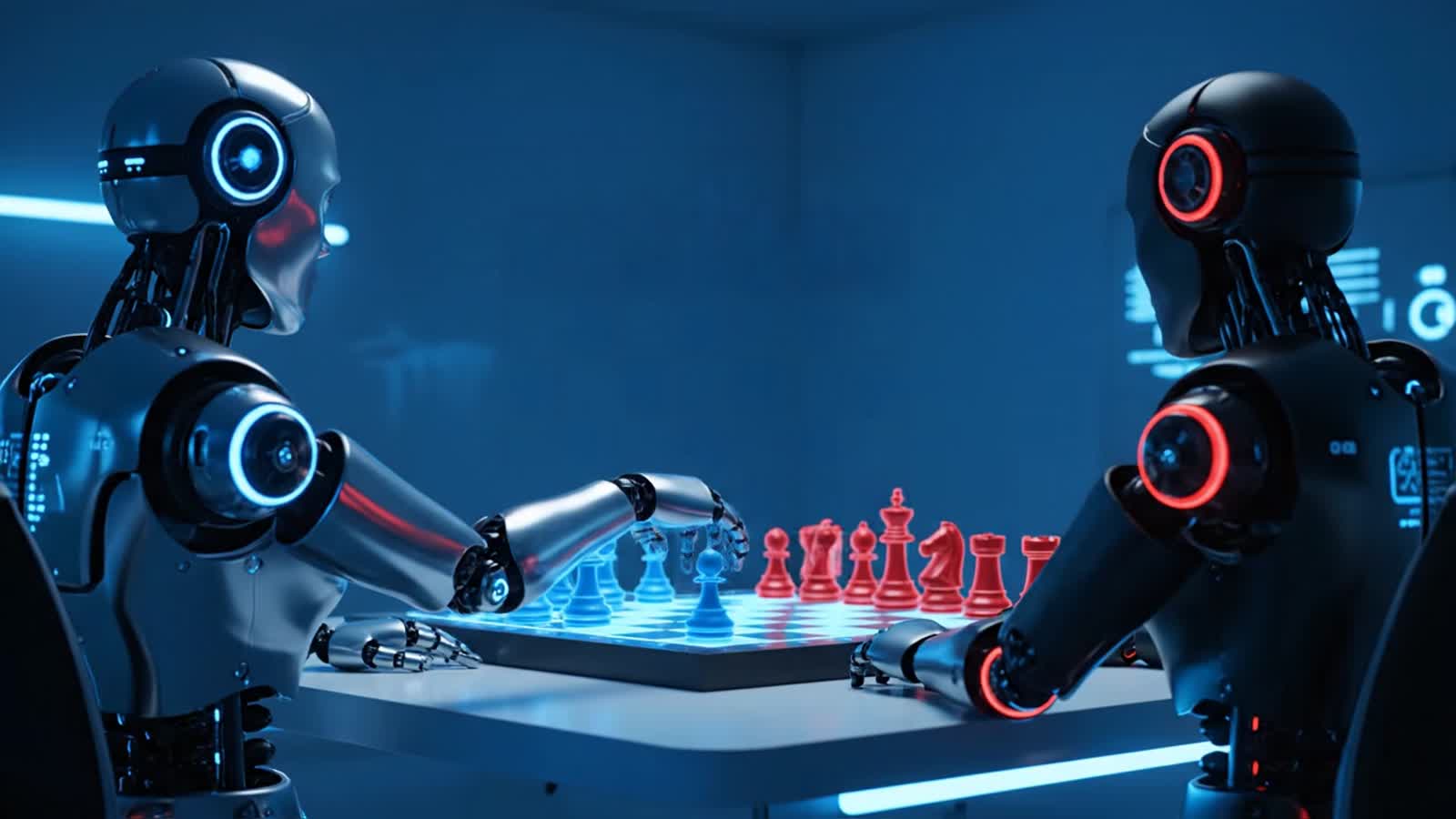 AI robots play chess