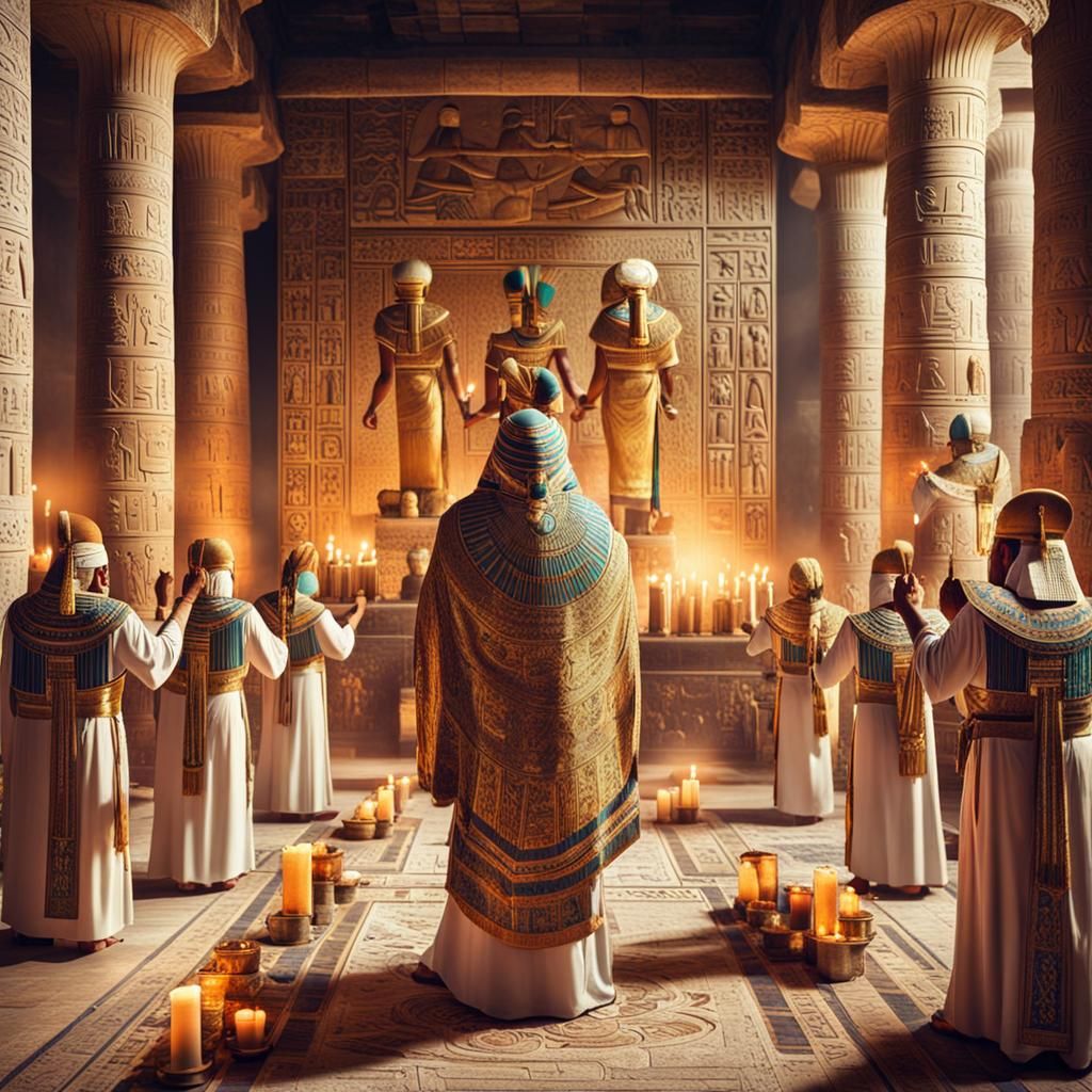 Egyptian Priests. - AI Generated Artwork - NightCafe Creator