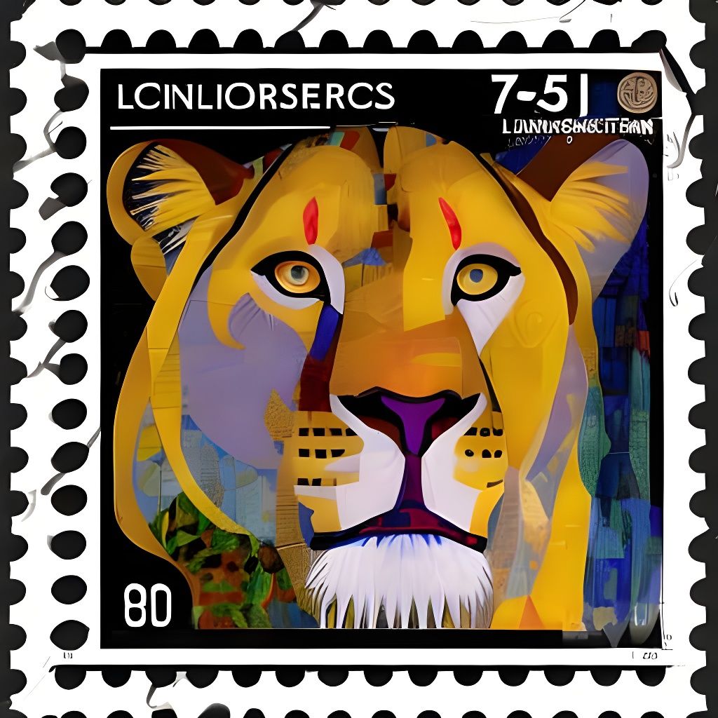 Lion stamp