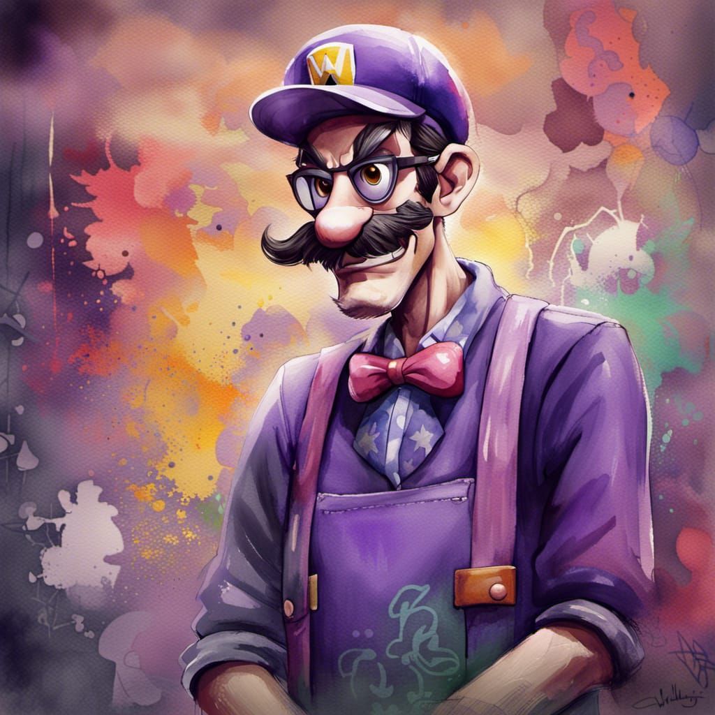 waluigi looking good with glasses