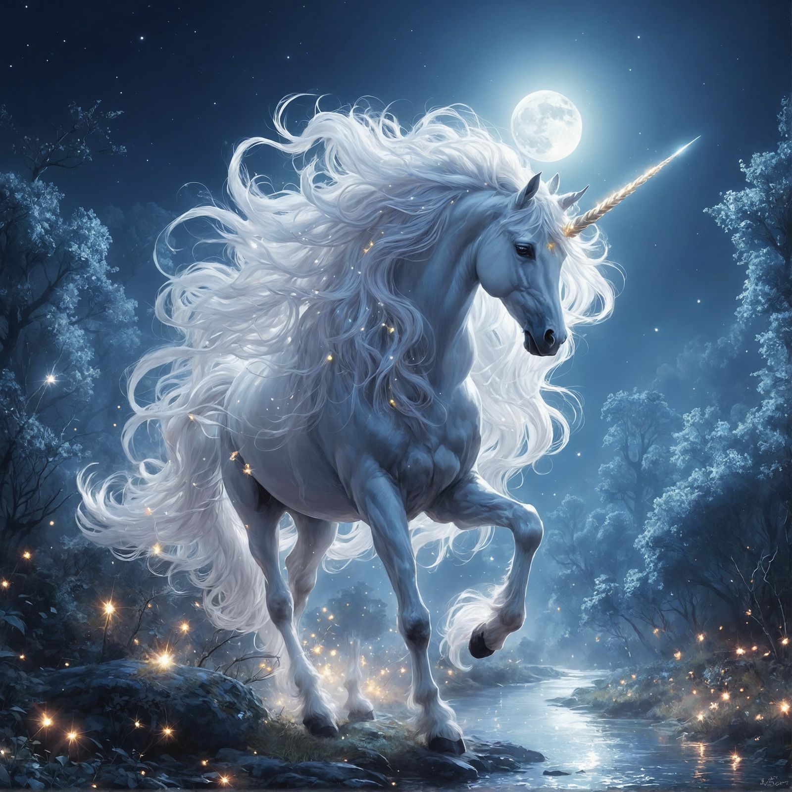 Unicorn creatively upscaled