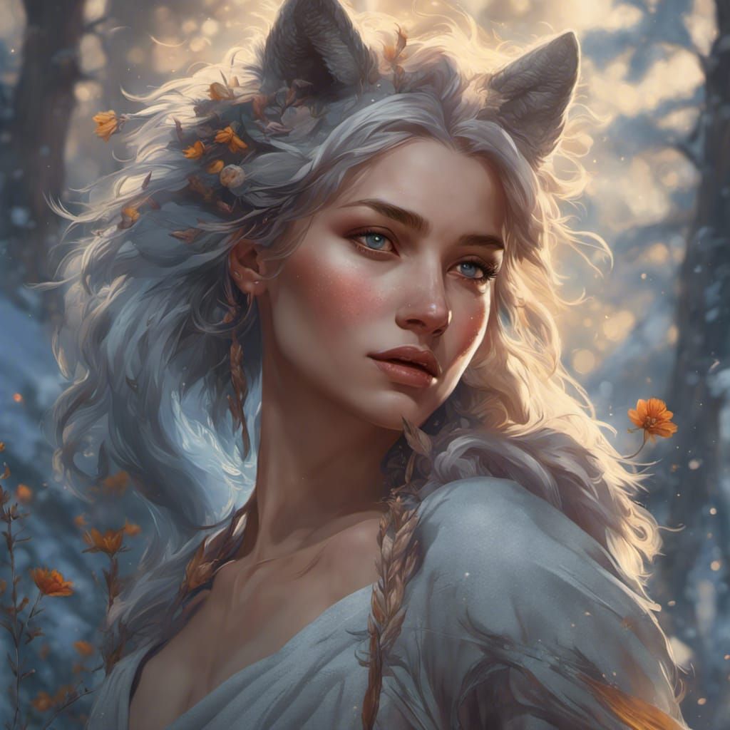 wolf princess - AI Generated Artwork - NightCafe Creator