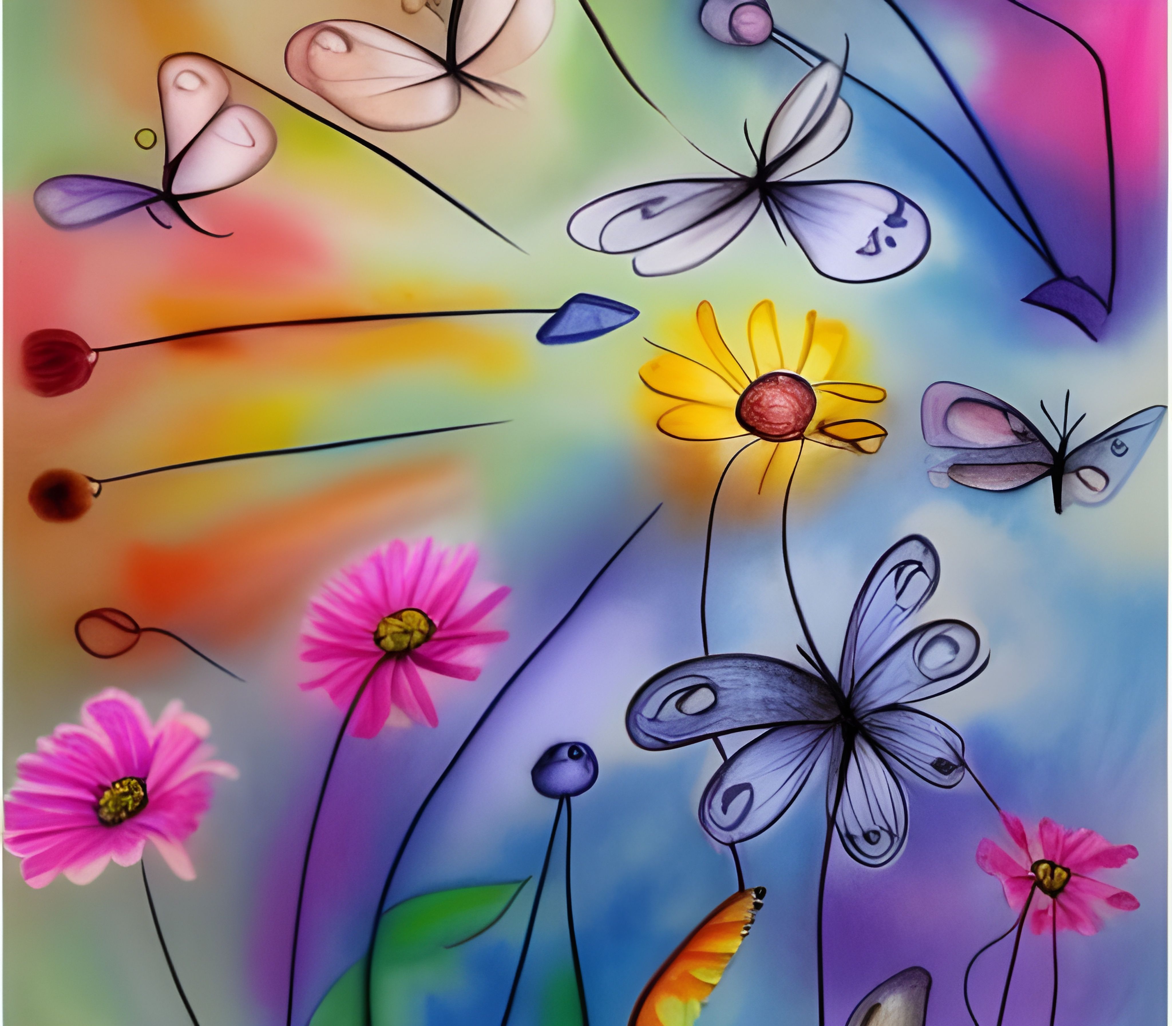 Field of Flowers - AI Generated Artwork - NightCafe Creator