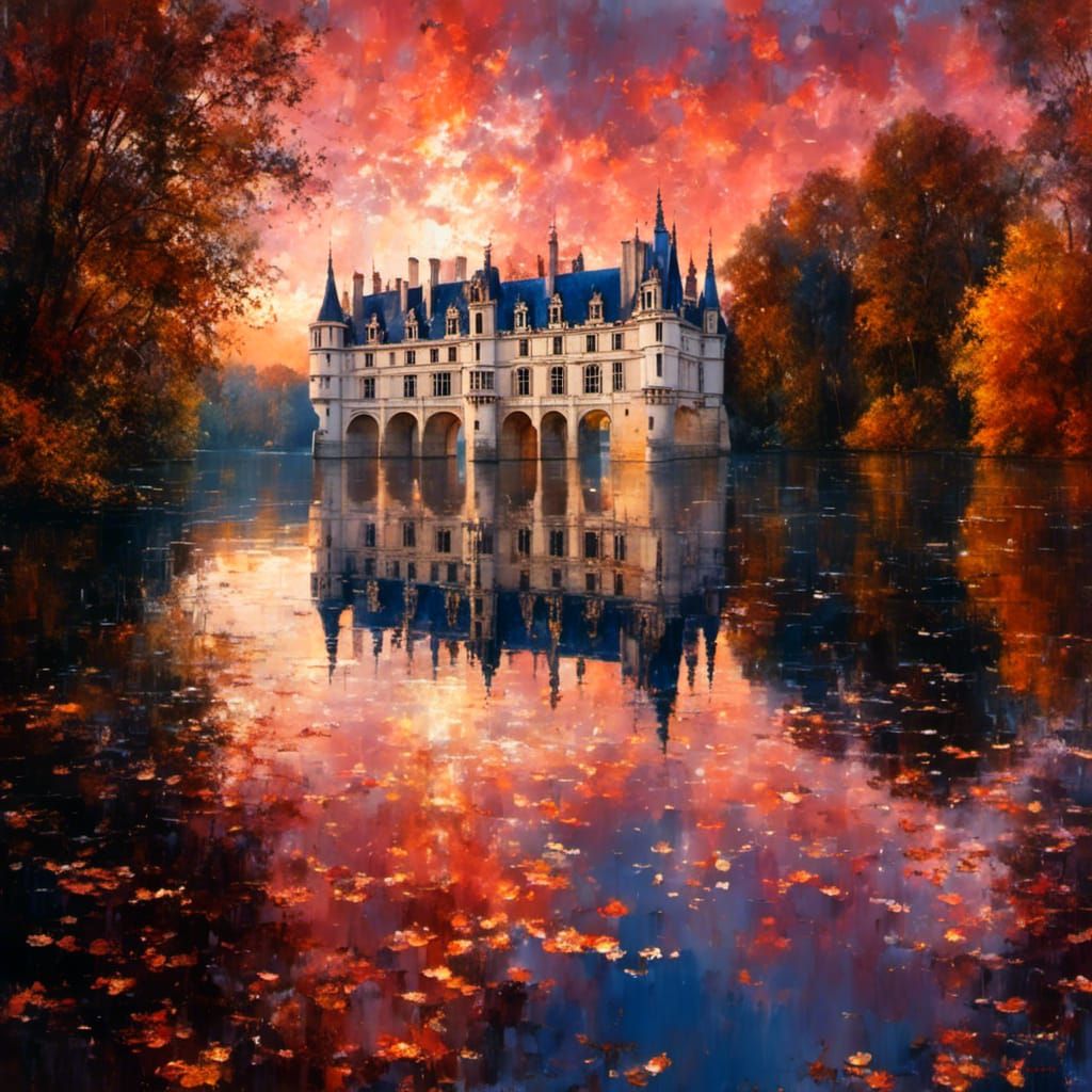 Château at dusk  by @Nereids of AU