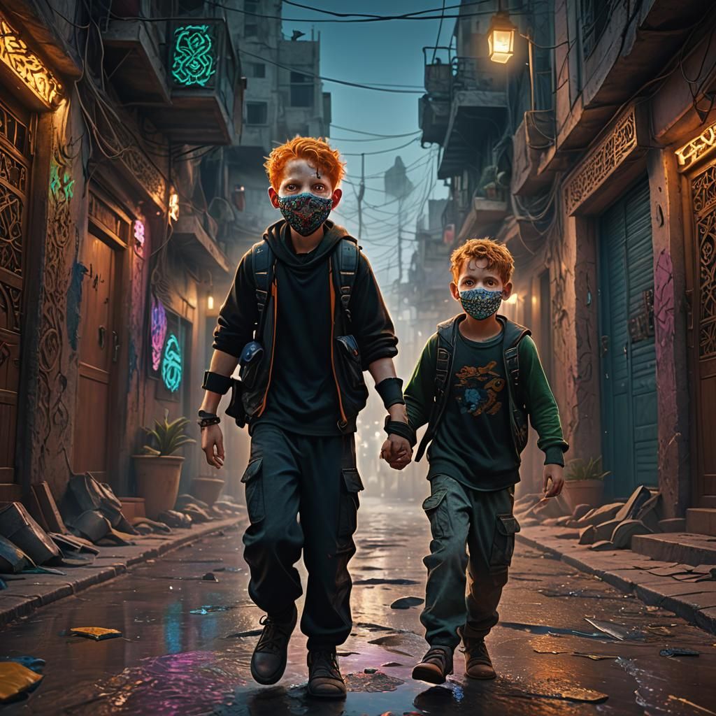 Ginger Boy Abduction to Gaza: Matte Painting