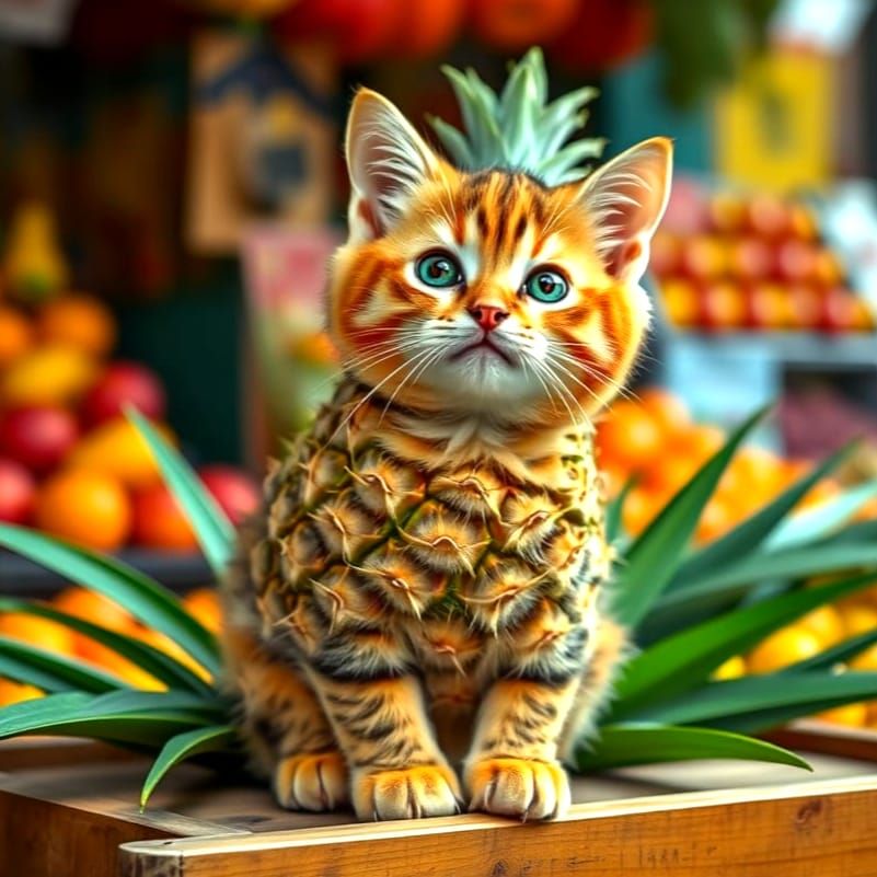 The Ananas Cat  by @Charlo82