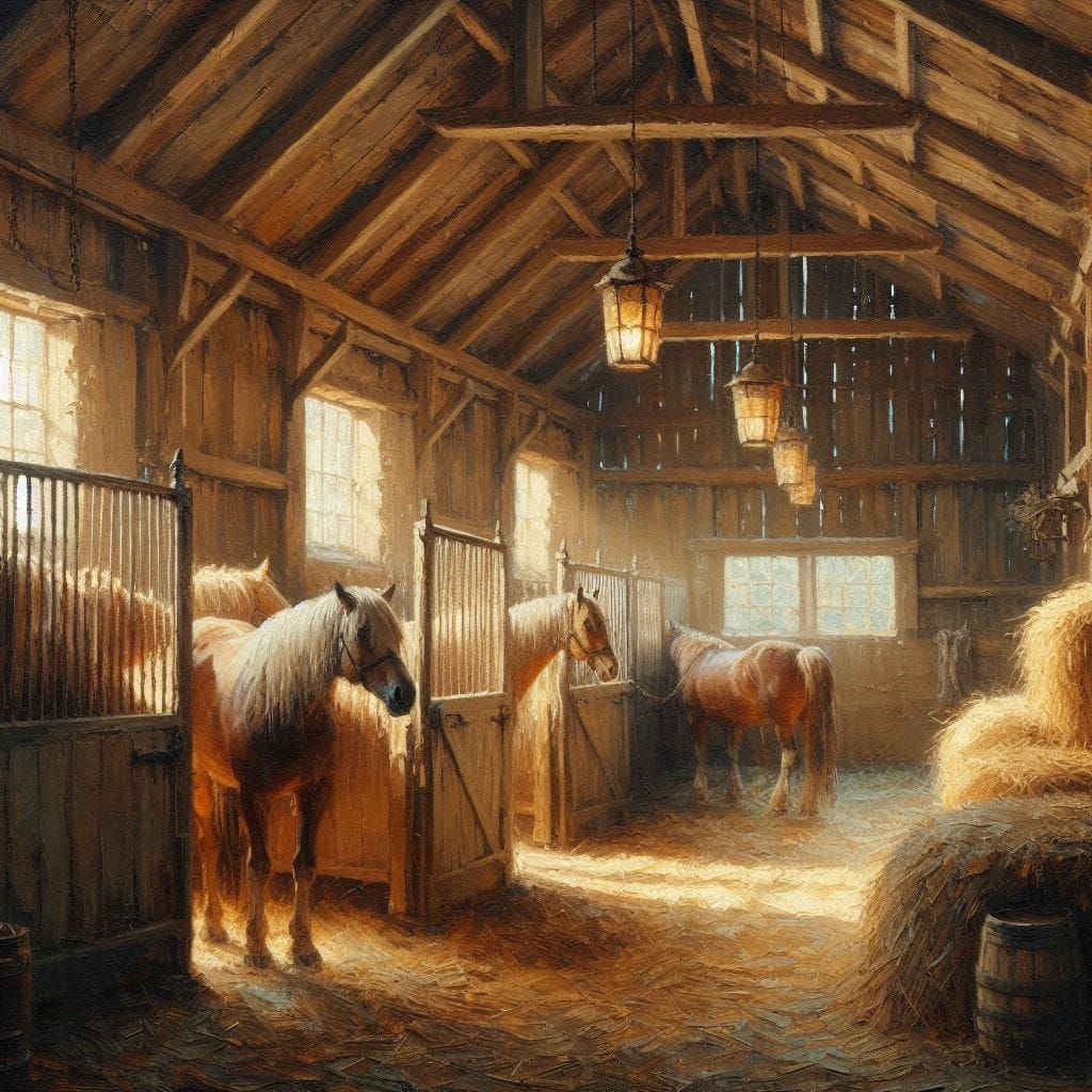 In the barn