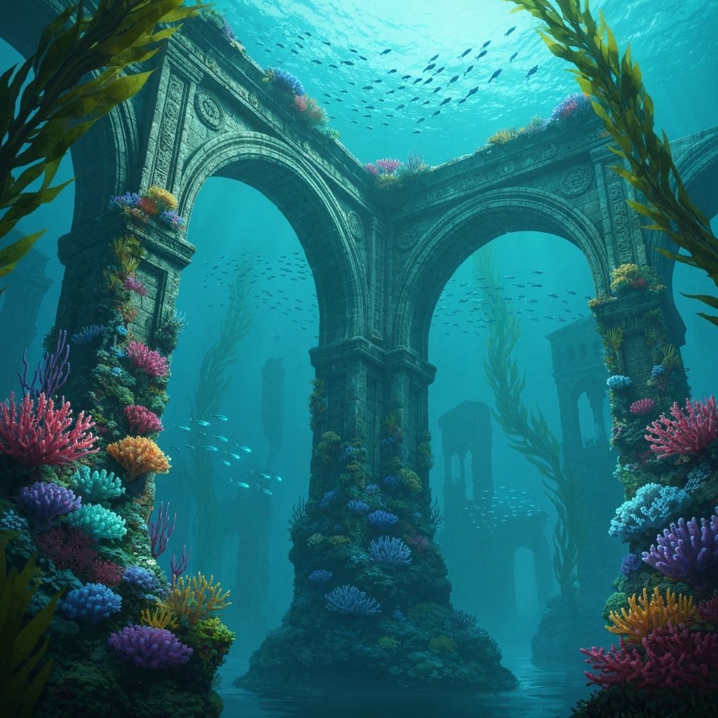 Submerged City Synagogues Reclaimed by Coral Reefs