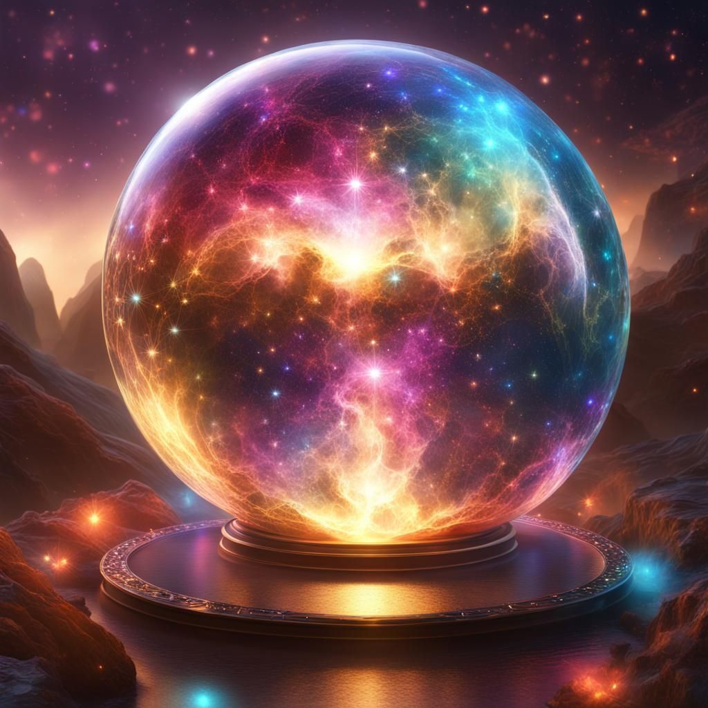 Galaxy in a Globe - AI Generated Artwork - NightCafe Creator