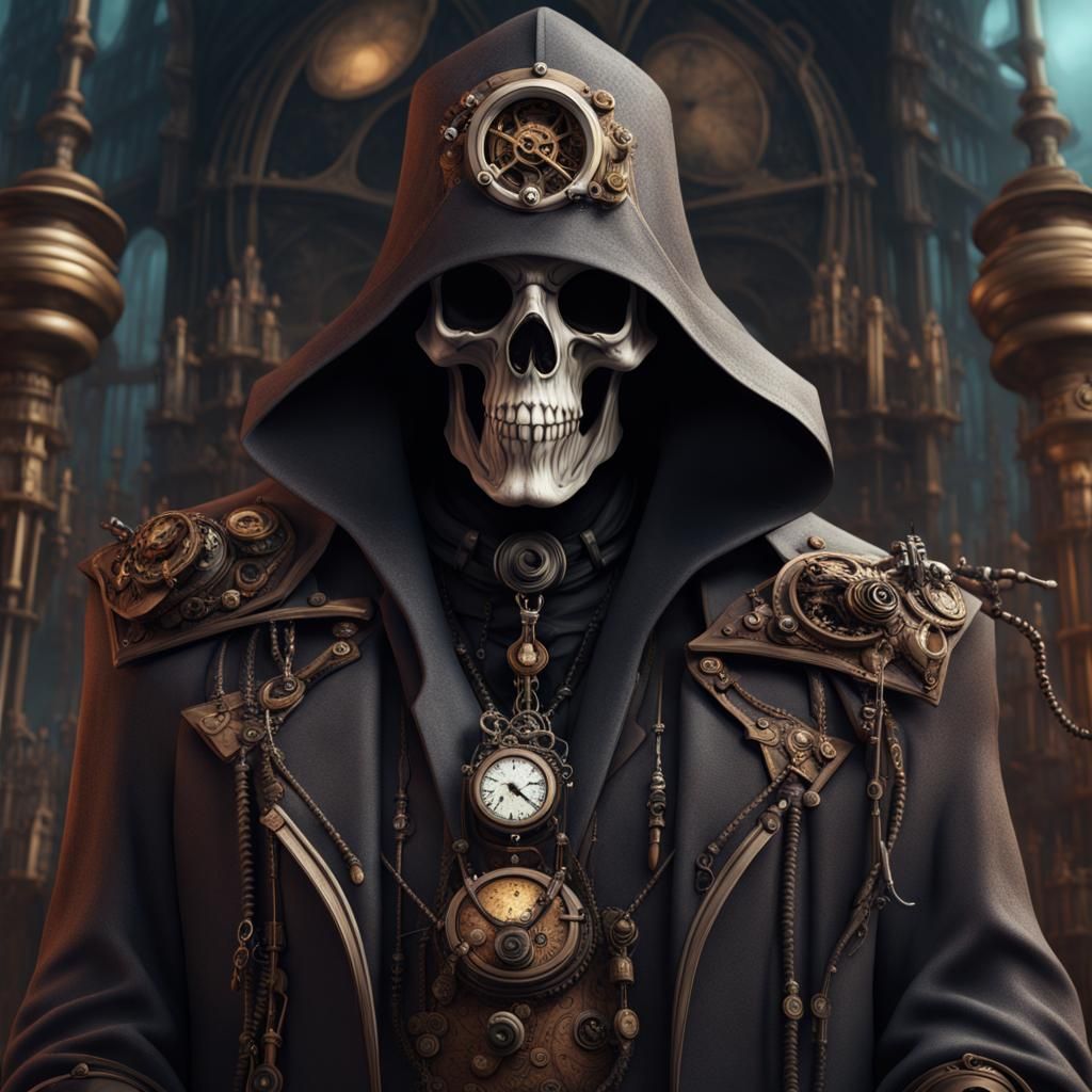 Steampunk Grim Reaper - AI Generated Artwork - NightCafe Creator