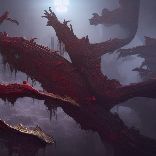 Decomposing Body: Detailed Matte Painting in Deep Color