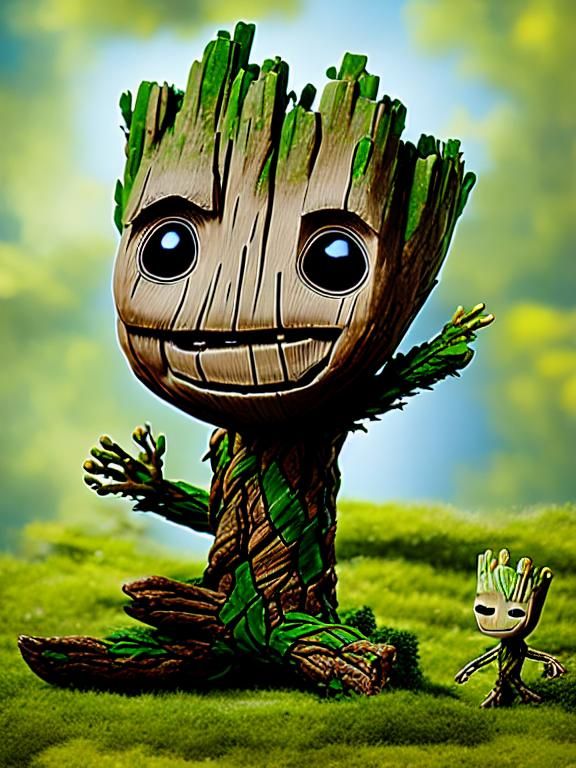 Chibi Groot, <lora:A Groot Style Model:1.0>