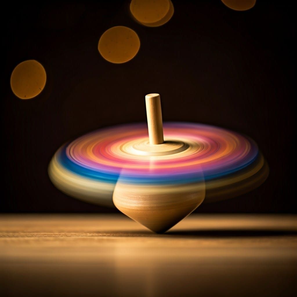 Vibrant Dreidel in Motion