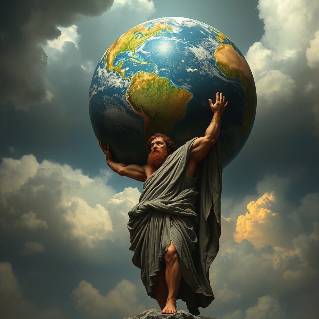 Atlas carrying the world  by @Eldorado
