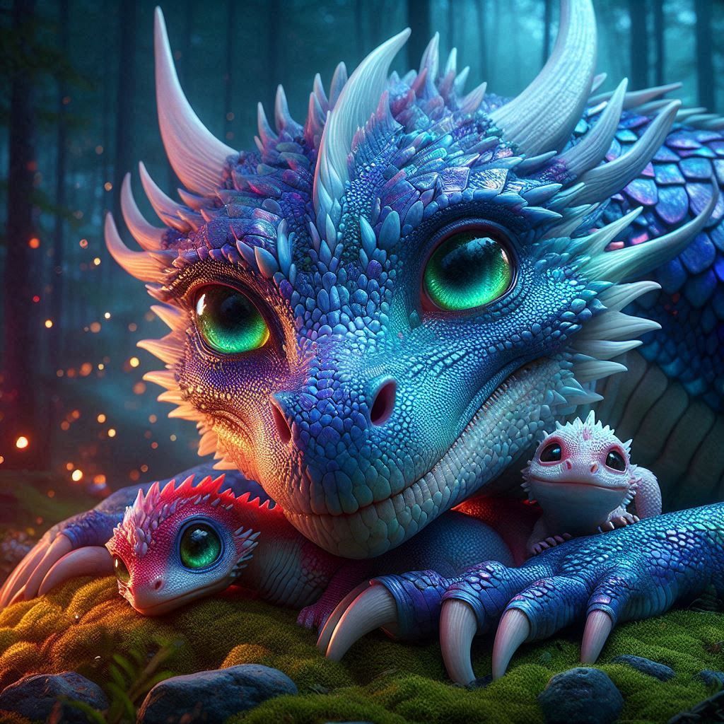 Mother and her babies