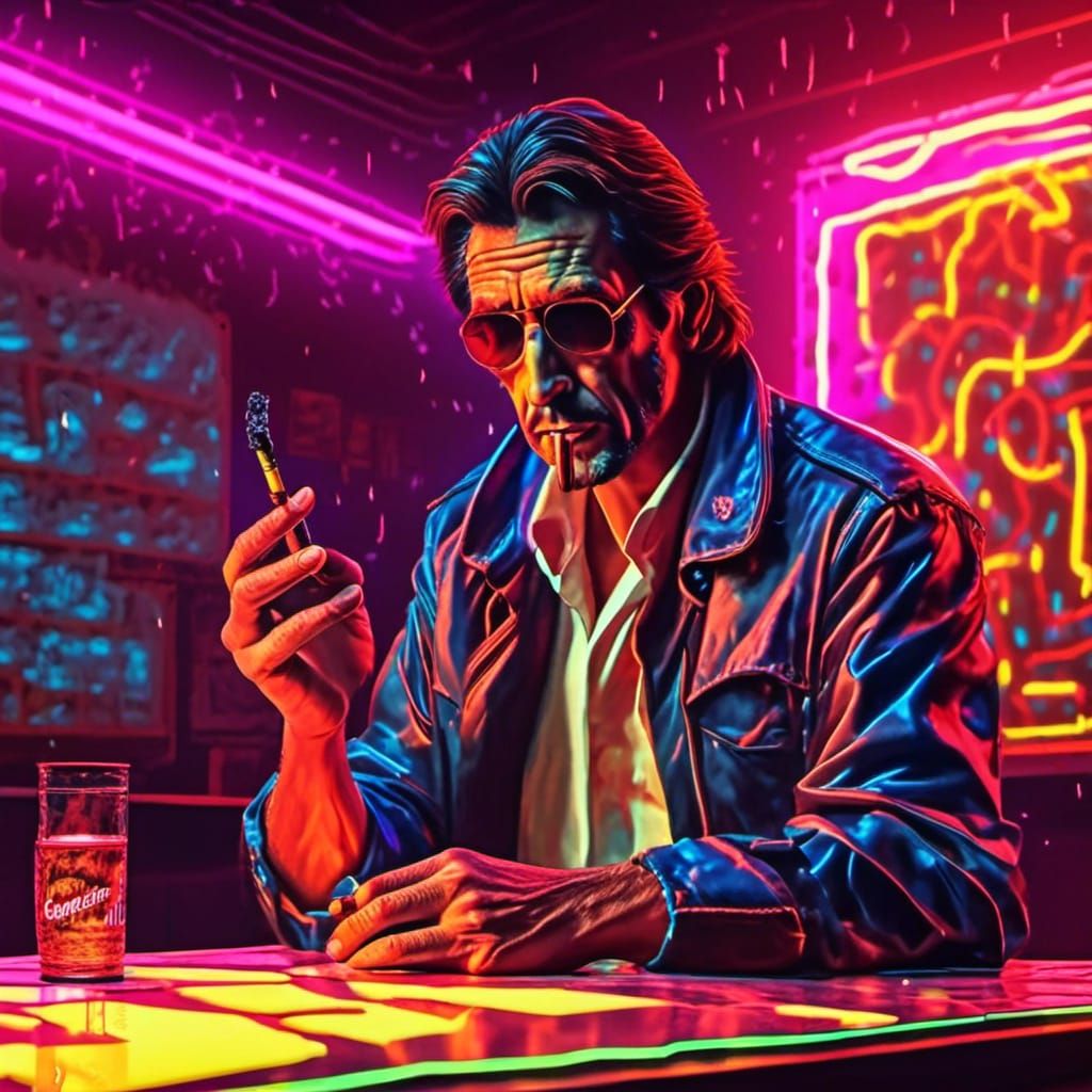 Wannabe Al Pacino smoking a cigarette while re-thinking his ...