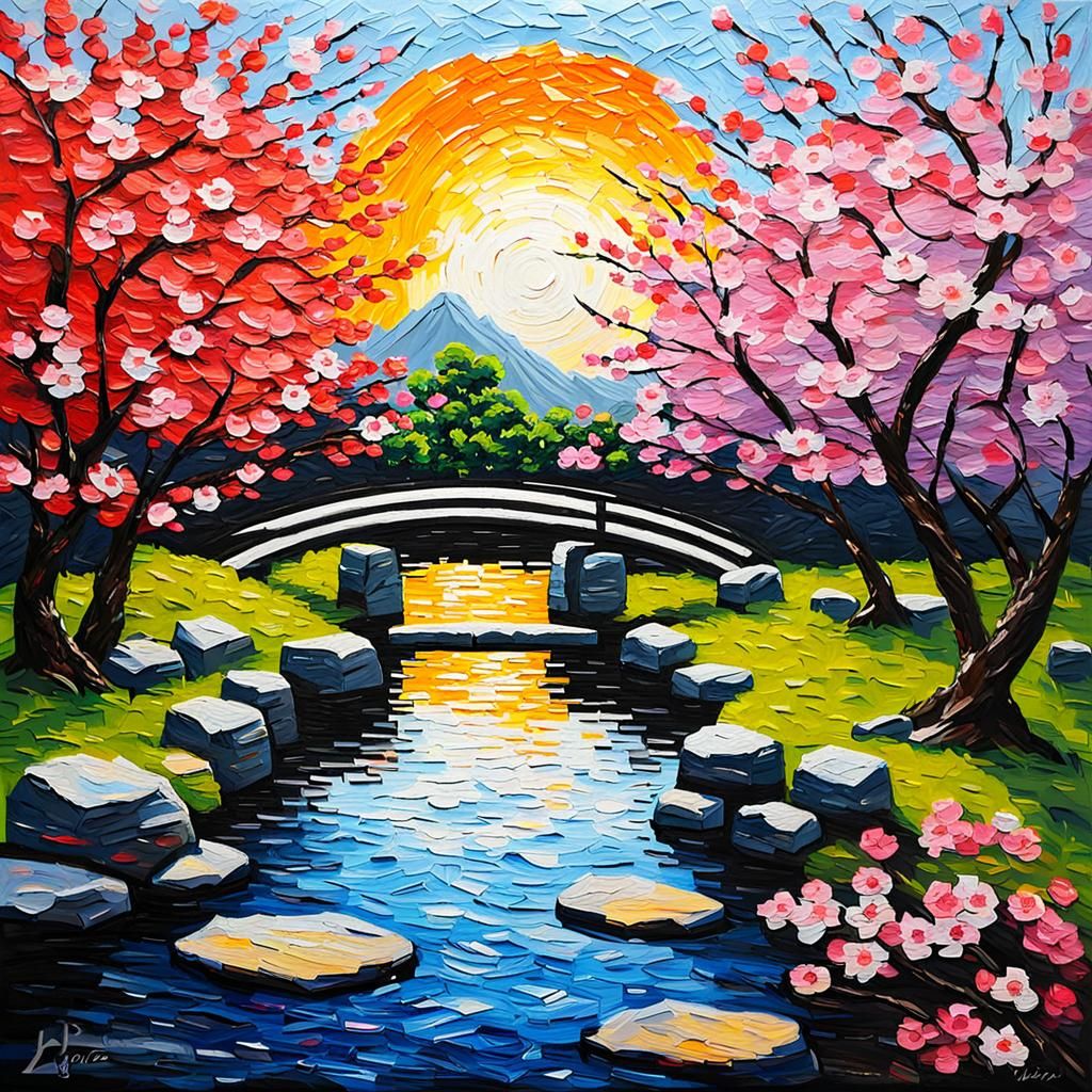 Impasto Spring Garden  by @Fluffball